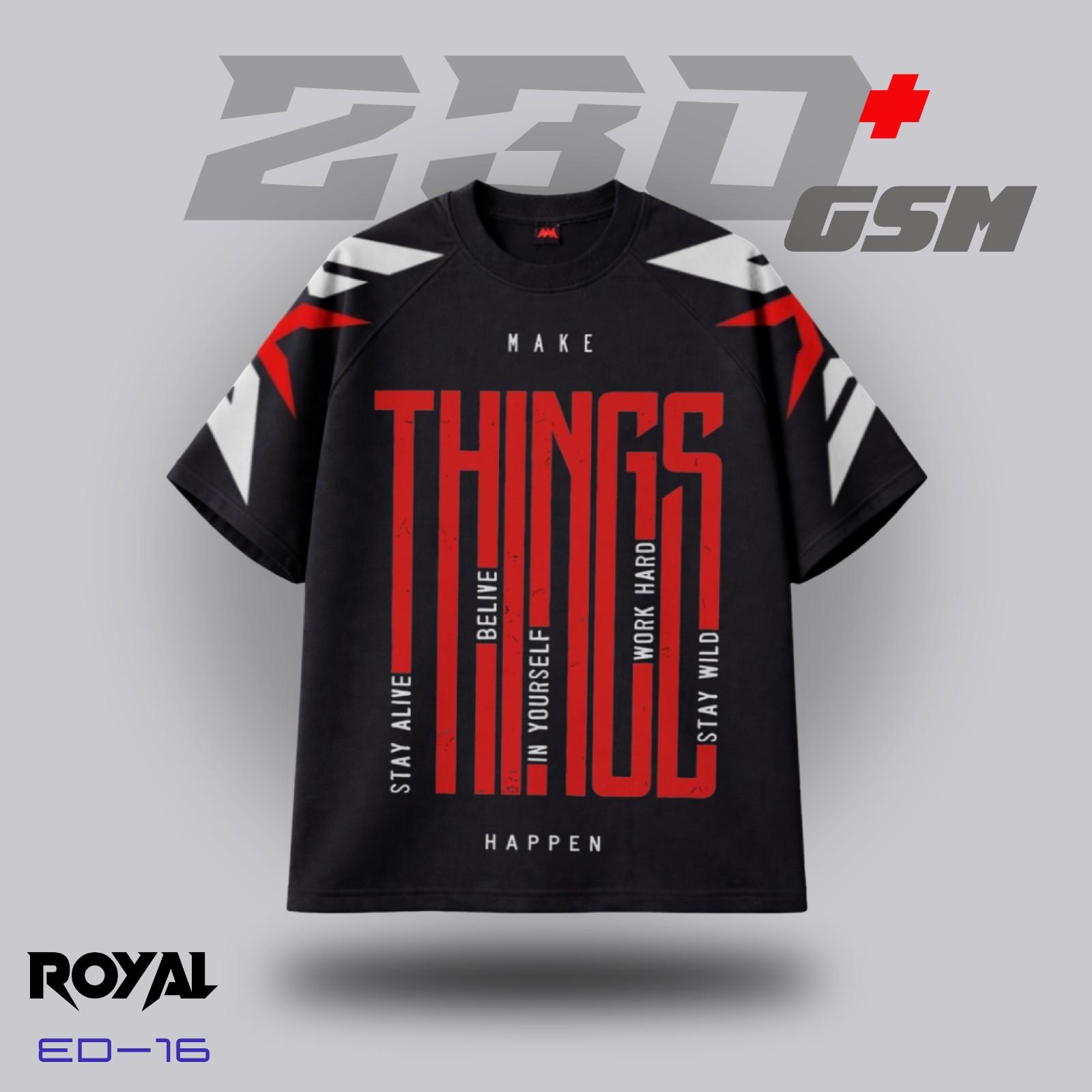 ⚡ "MAKE THINGS HAPPEN" Iconic Oversized T-Shirt | ED-16