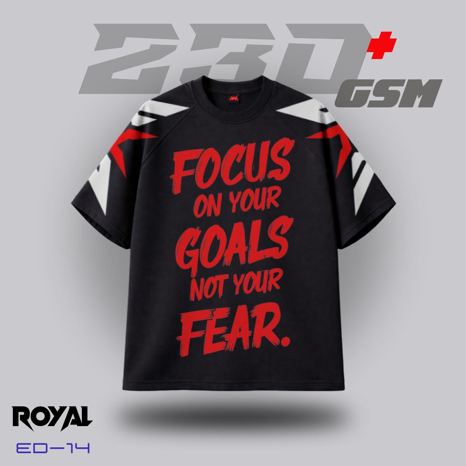 🎯 "FOCUS ON YOUR GOALS" Iconic Oversized T-Shirt | ED-14