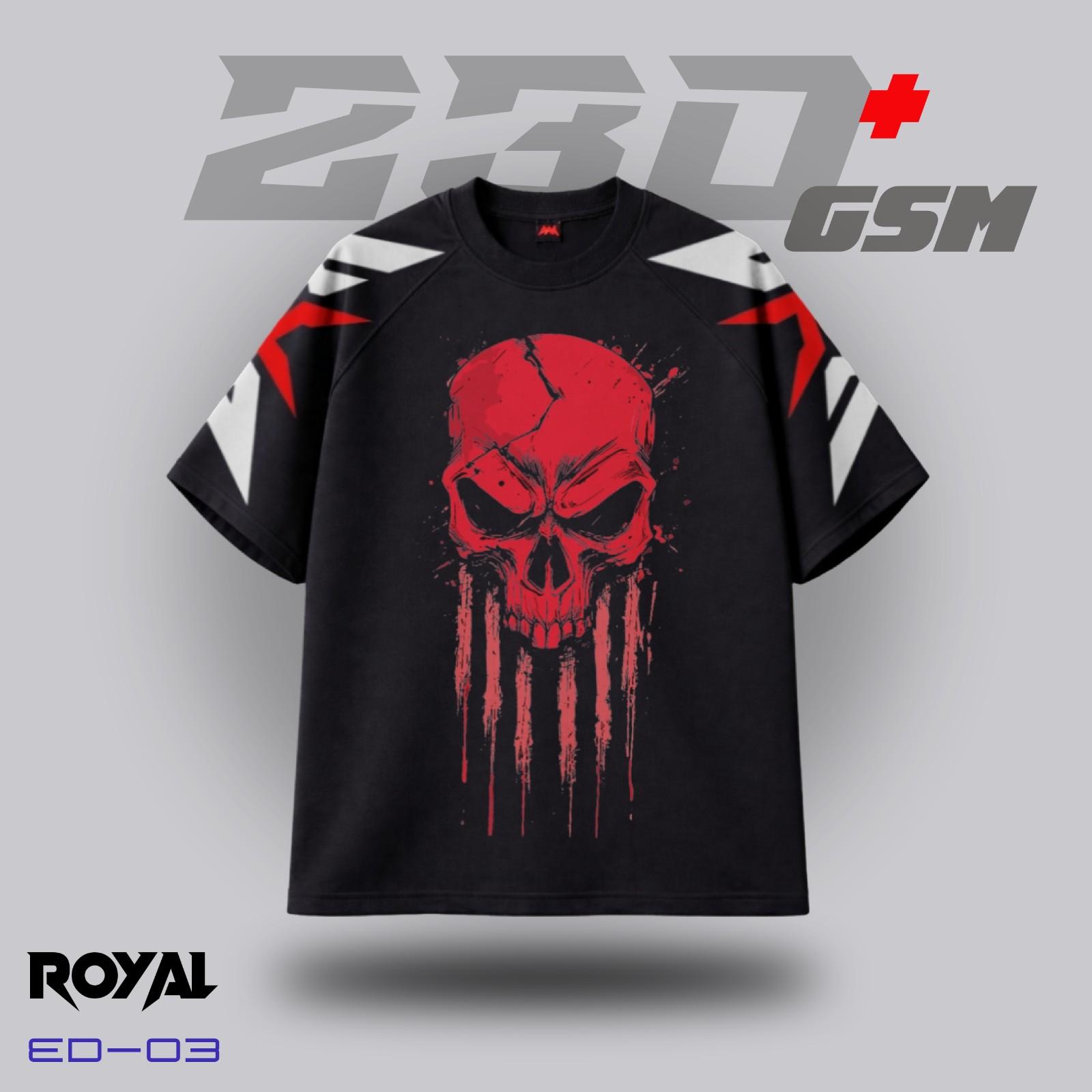 💀 "CRIMSON SKULL" Iconic Oversized T-Shirt | ED-03