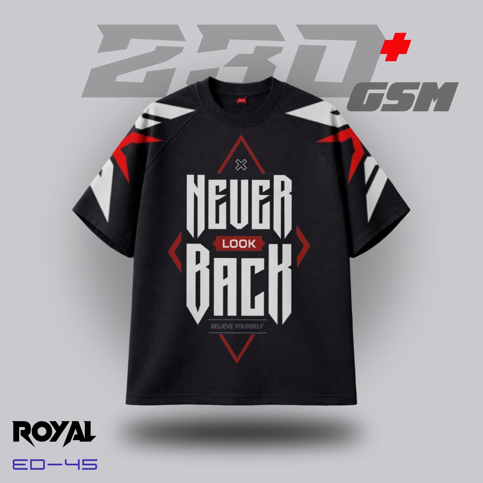 🛡️ "NEVER LOOK BACK" Iconic Oversized T-Shirt | ED-45