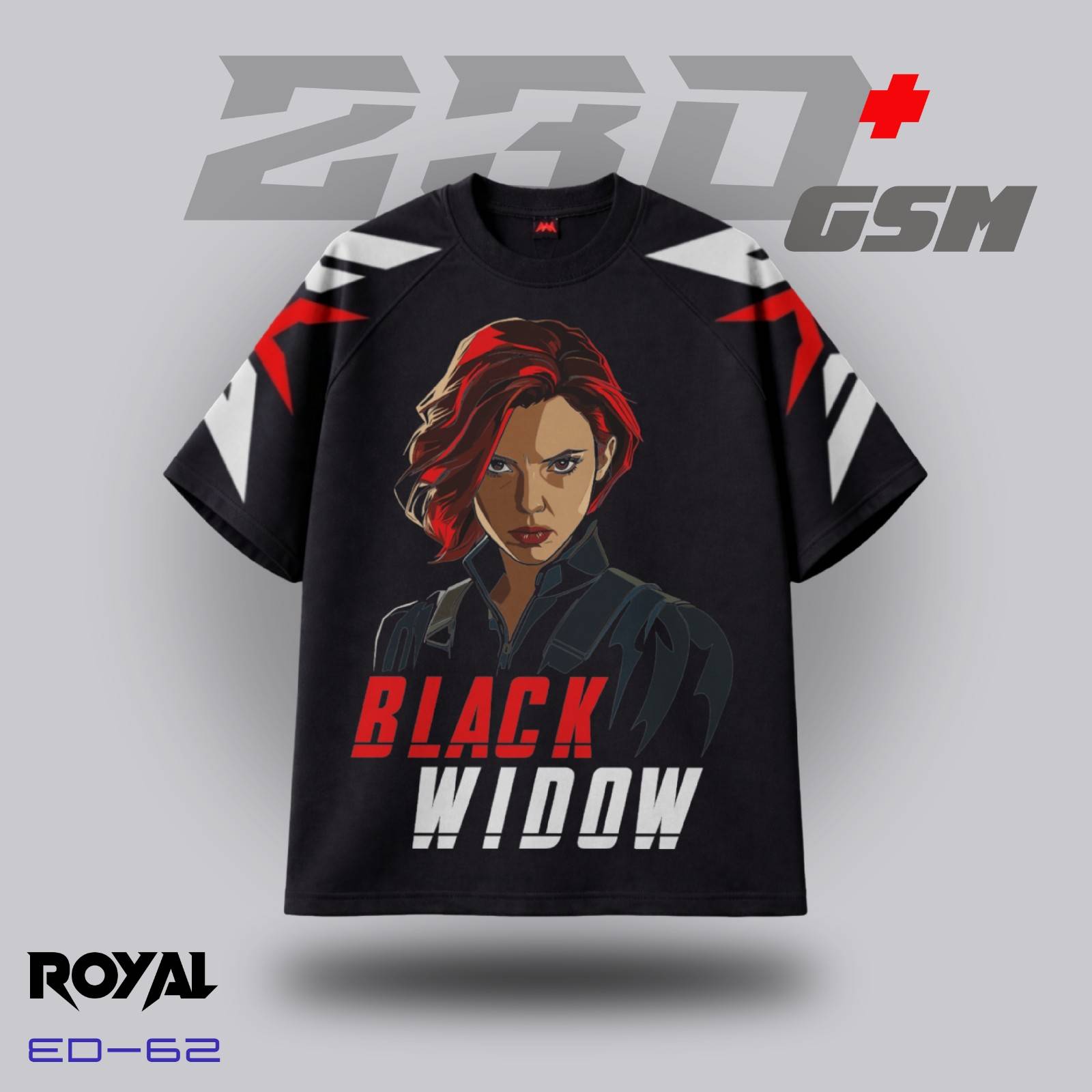 🕷️ "BLACK WIDOW" Iconic Oversized T-Shirt | ED-62