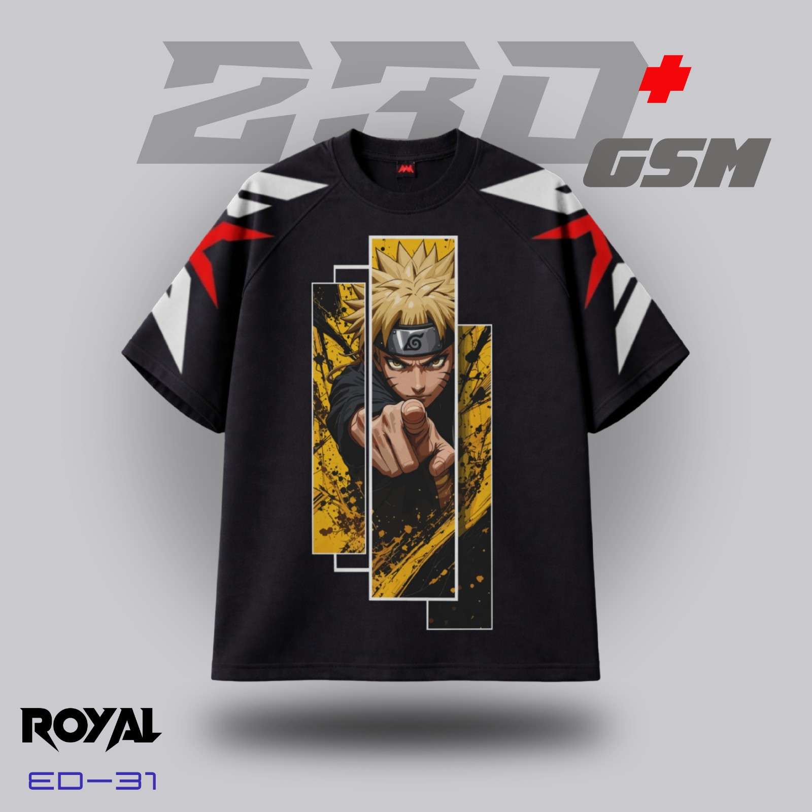 🔥 "Naruto Uzumaki" Sage Mode Inspired Iconic Anime Oversized T-Shirt | ED-31
