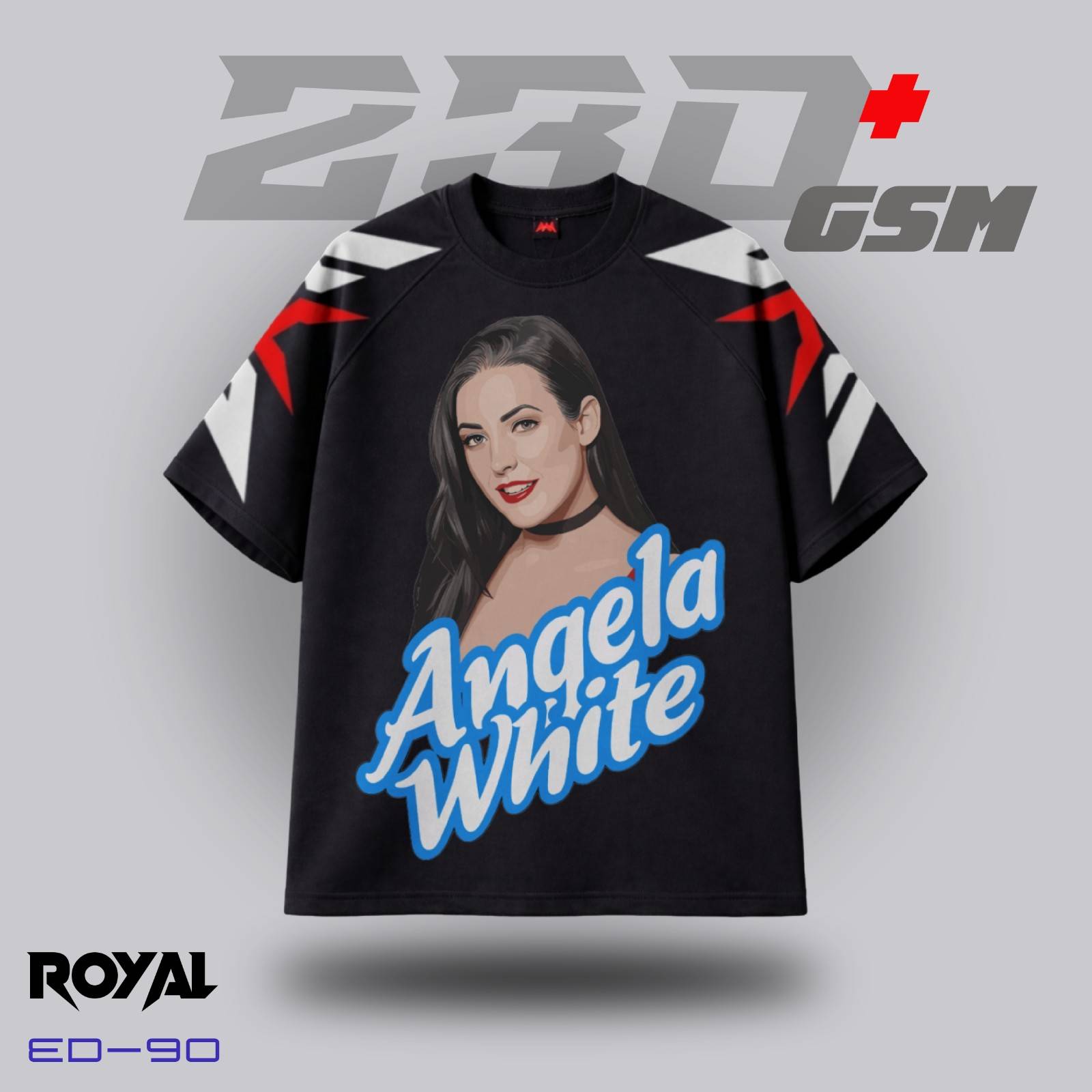 ✨ "Angela White"  Tribute Iconic Portrait Oversized T-Shirt | ED-90