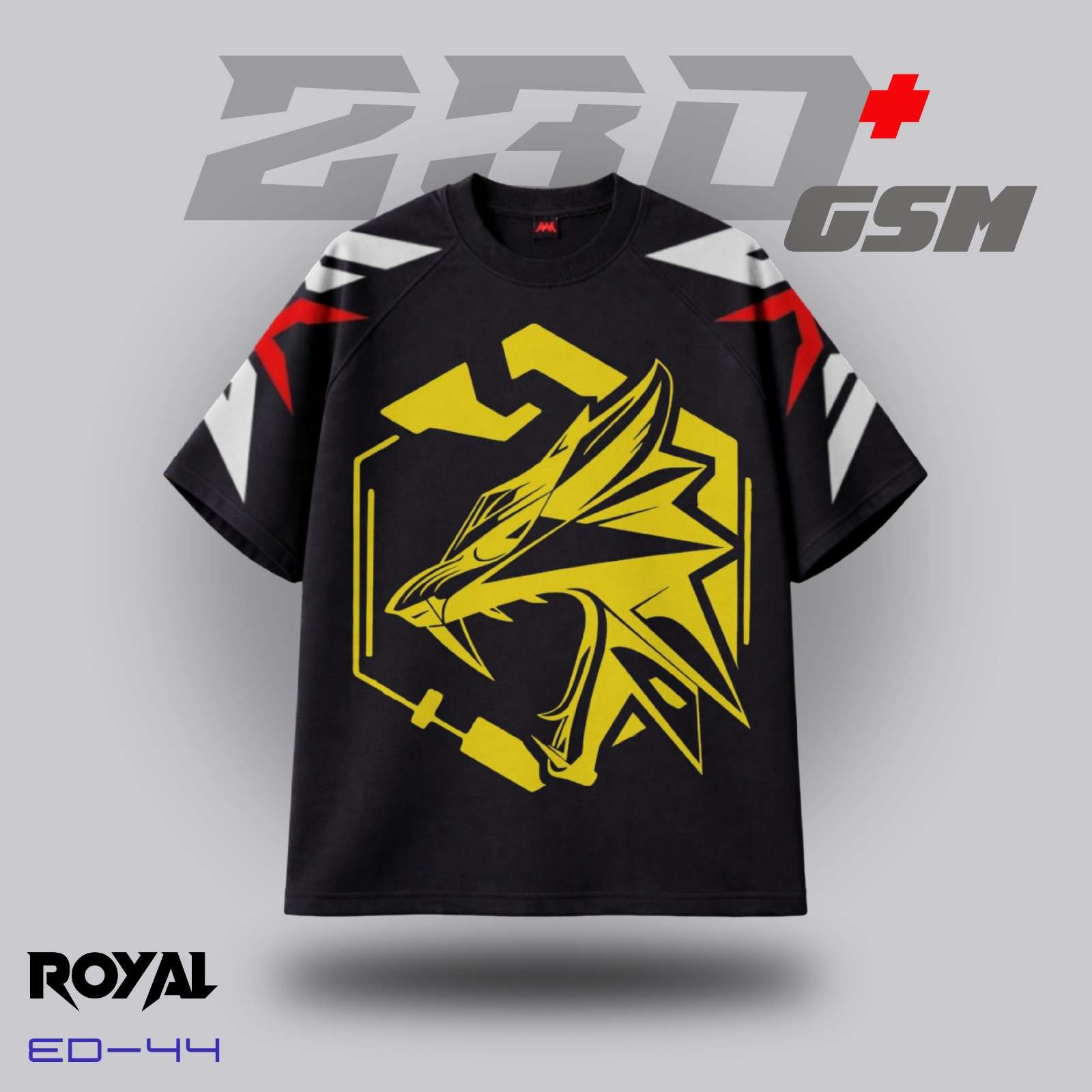 🔥 Cyber-Wolf Mechanical Shield Oversized T-Shirt | ED-44