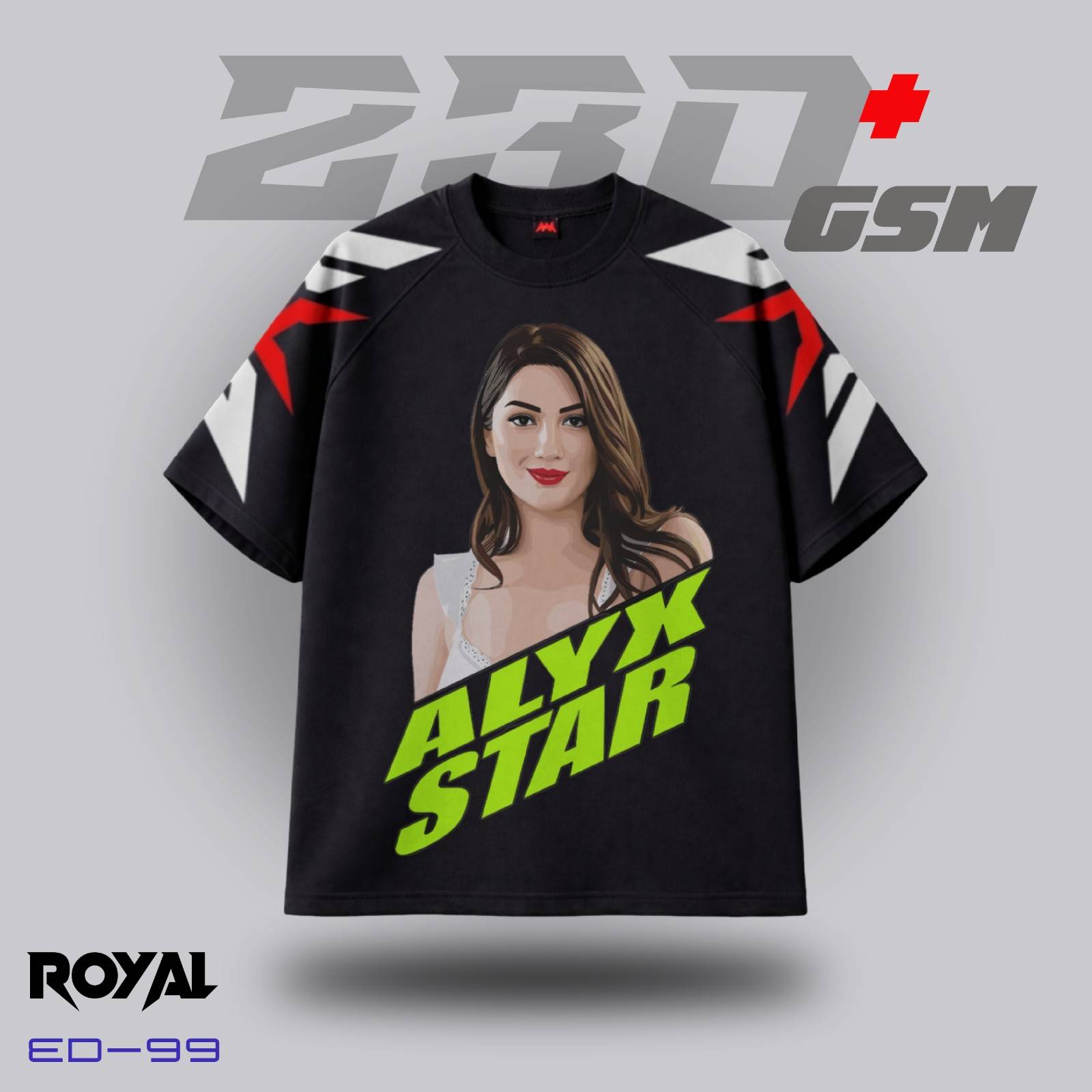 ✨ Alyx Star Tribute Iconic Portrait Oversized T-Shirt | ED-99