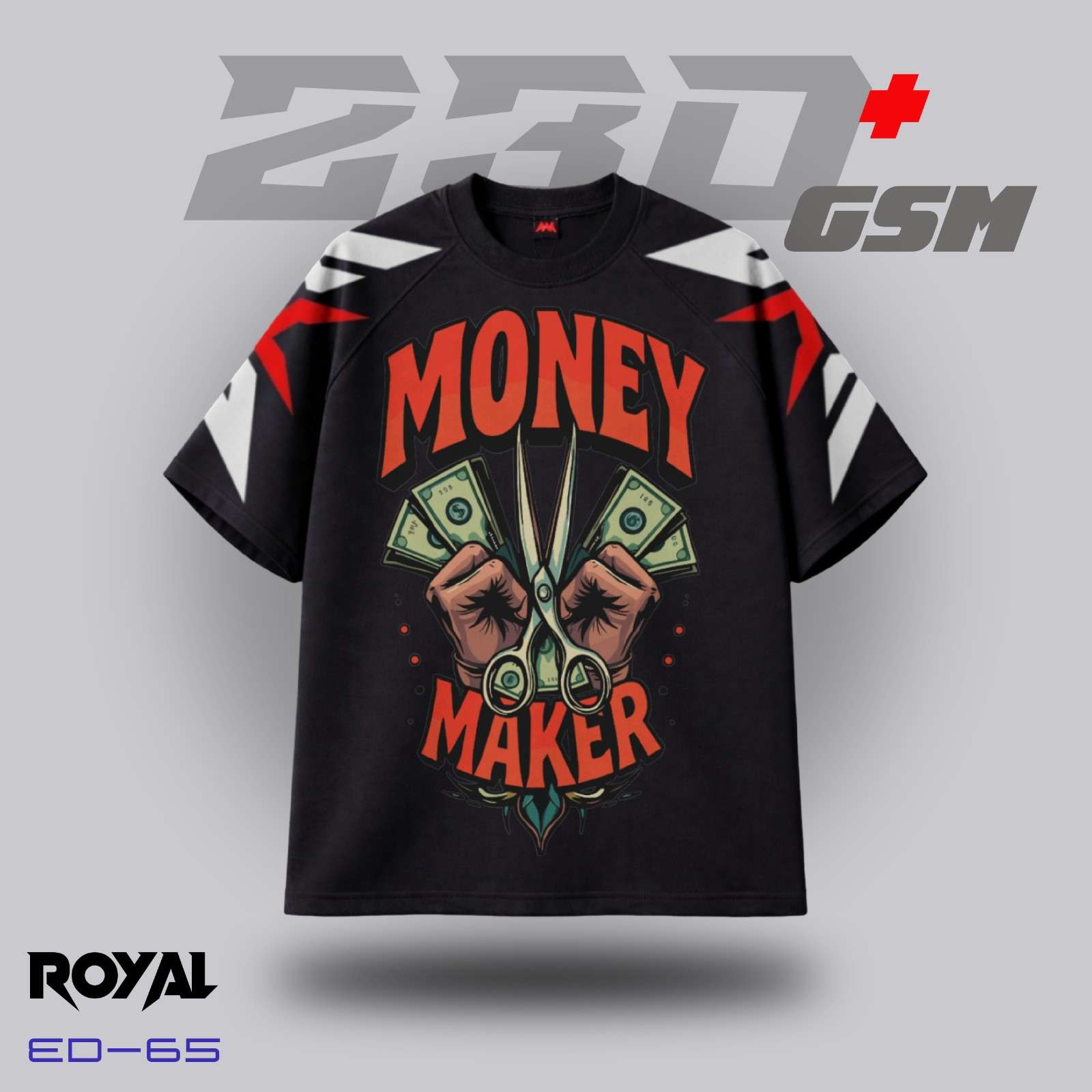 🔥 "Money Maker" Hustle Culture Inspired Oversized T-Shirt | ED-65