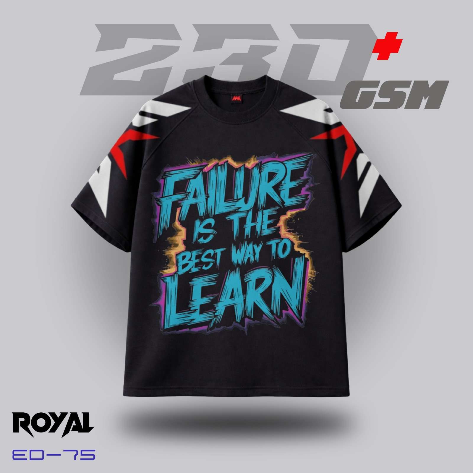 💡 "Failure Is The Best Way To Learn" Iconic Oversized T-Shirt | ED-75