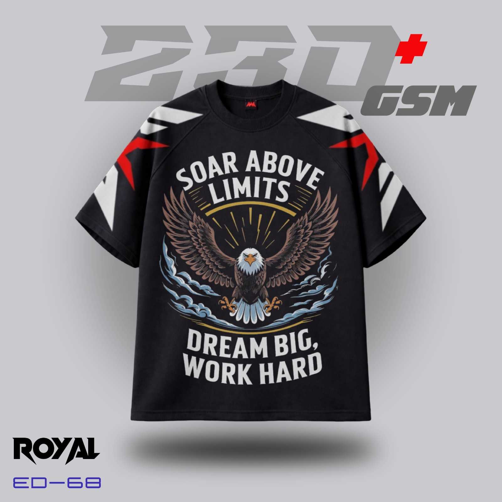 🦅 "SOAR ABOVE LIMITS" Iconic Oversized T-Shirt | ED-68