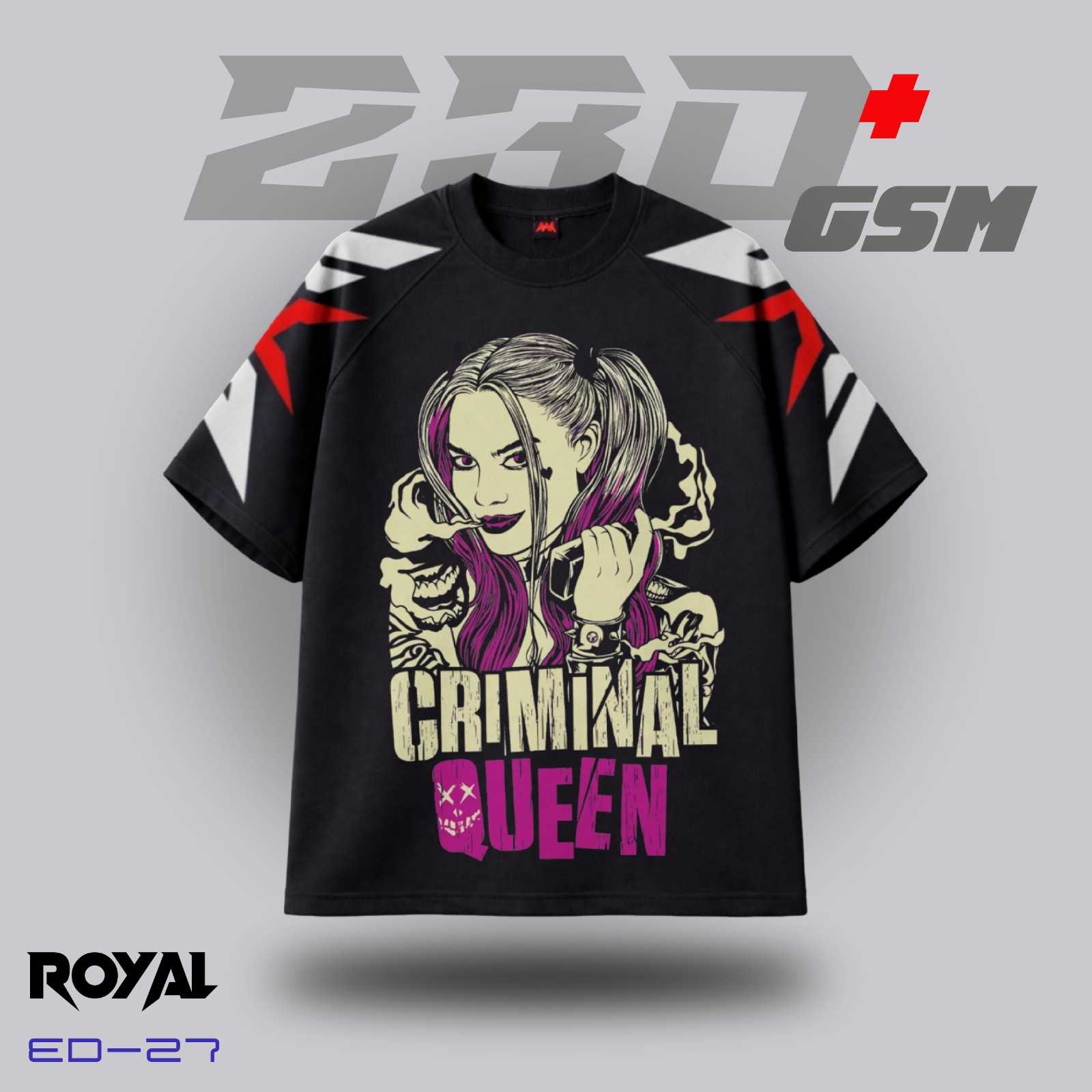 CRIMINAL QUEEN Iconic Oversized T-Shirt | ED-27