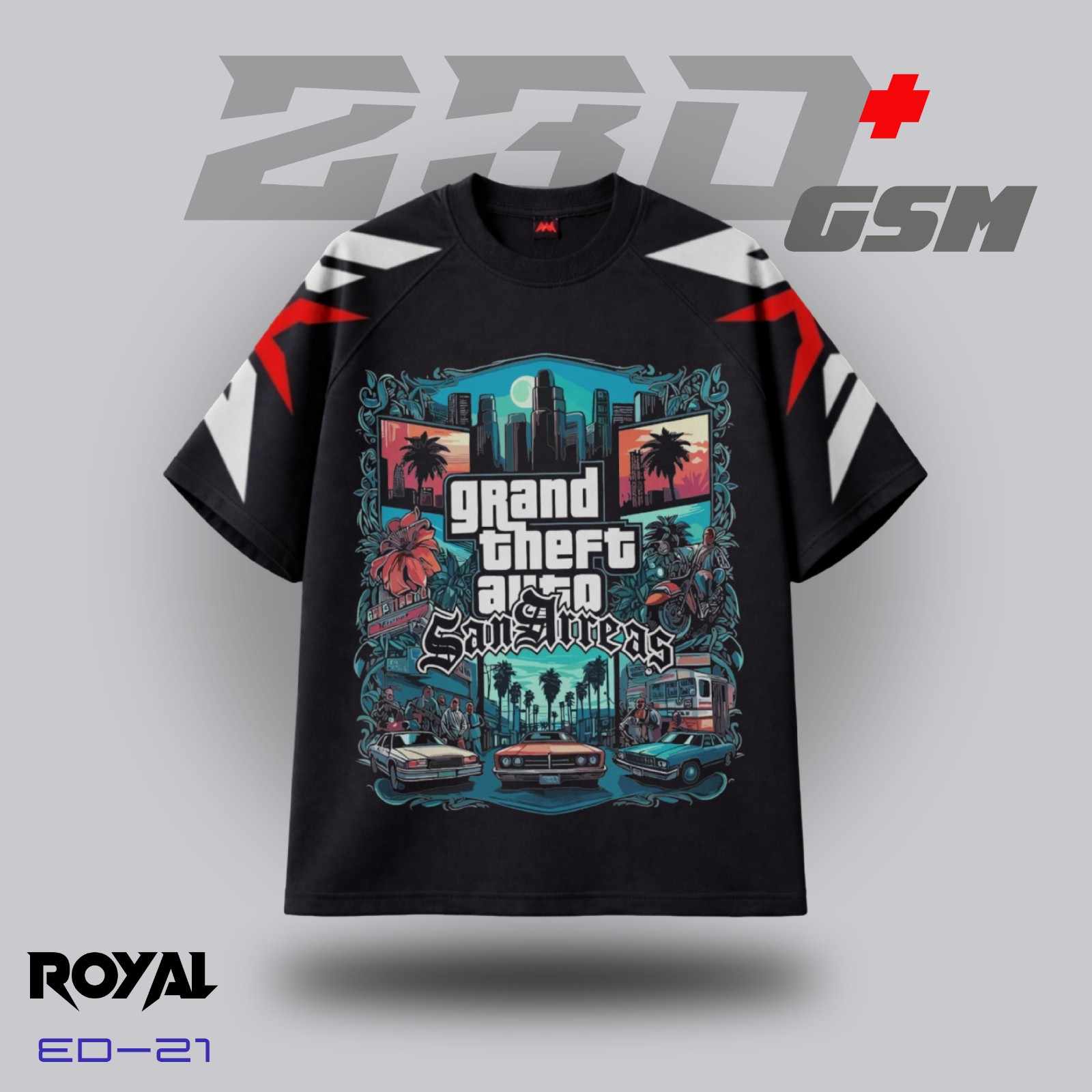 🌆 "GRAND THEFT AUTO SAN ANDREAS" Iconic Oversized T-Shirt | ED-21