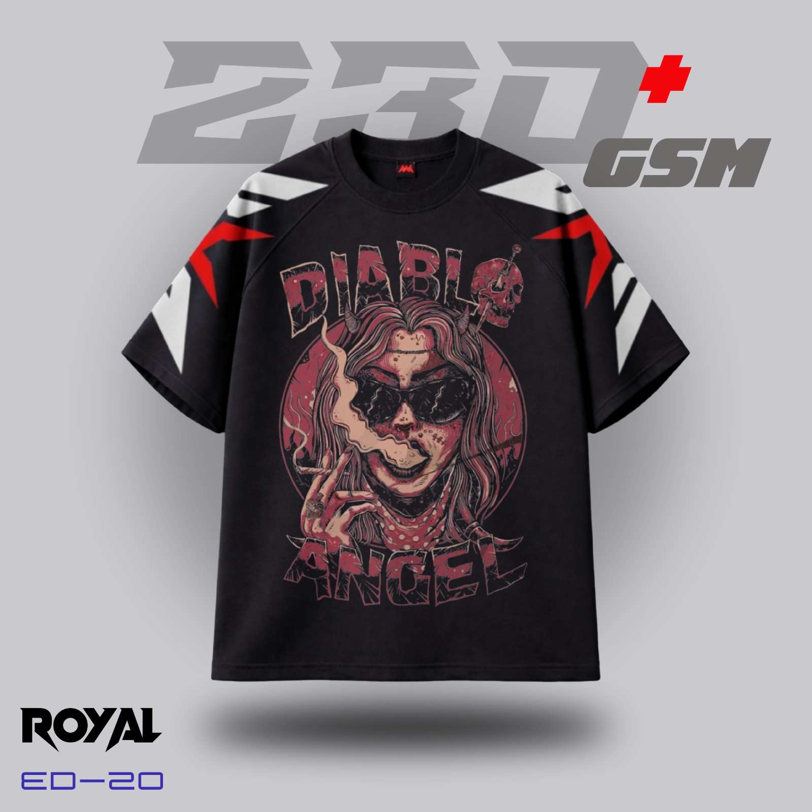 🌹 "DIABLO ANGEL" Iconic Oversized T-Shirt | ED-78